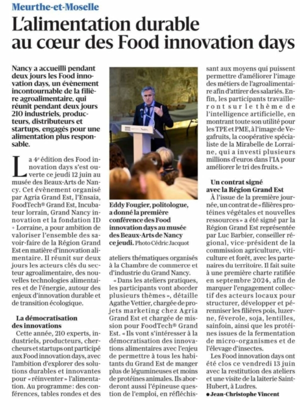 Les Food Innovation Days 2025 par l'Est Républicain